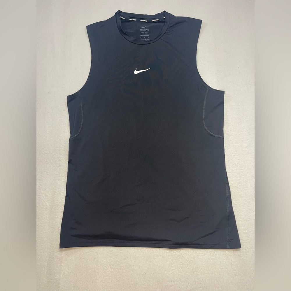 Nike Pro Dri-FIT Sleeveless Shirt Men’s Large Black Compression Training Tank